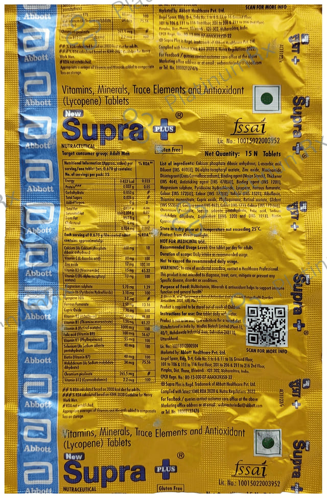New Supra Plus Tablet 15s