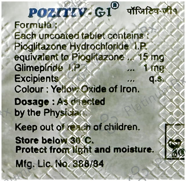 Pozitiv G 15/1mg Tablet 10s