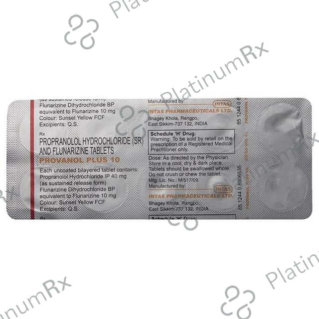 Provanol Plus 40/10mg Tablet 10s