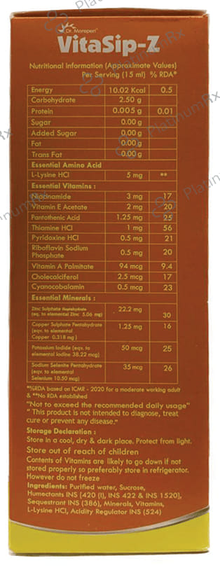 Dr. Morepen Vitasip Z Syrup 200ml