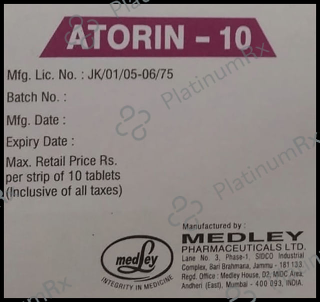 Atorin 10mg Tablet 10s