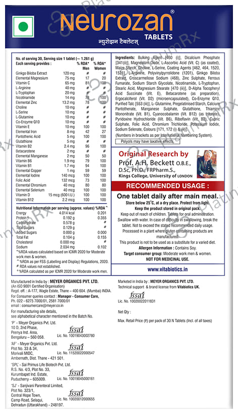 Neurozan Tablet 10s