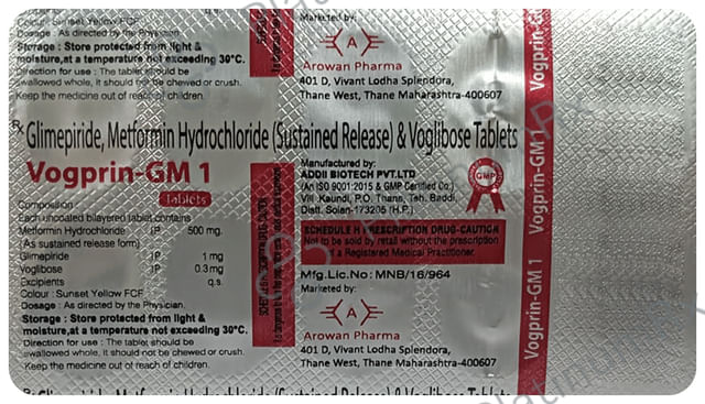 Vogprin-GM 1 Tablet SR