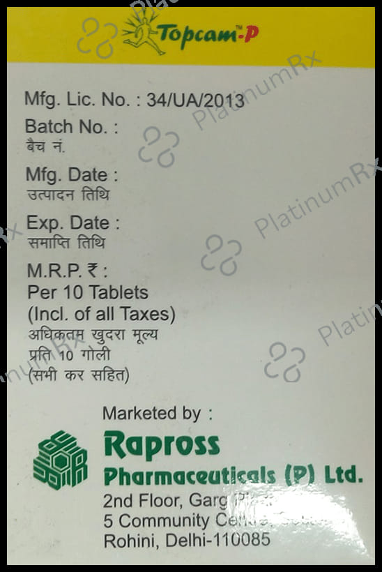 Topcam P 8/325mg Tablet 10s