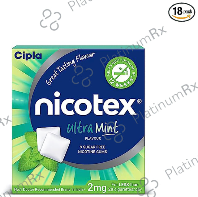 Nicotex 2mg Ultra Mint Flavour Gums 9s