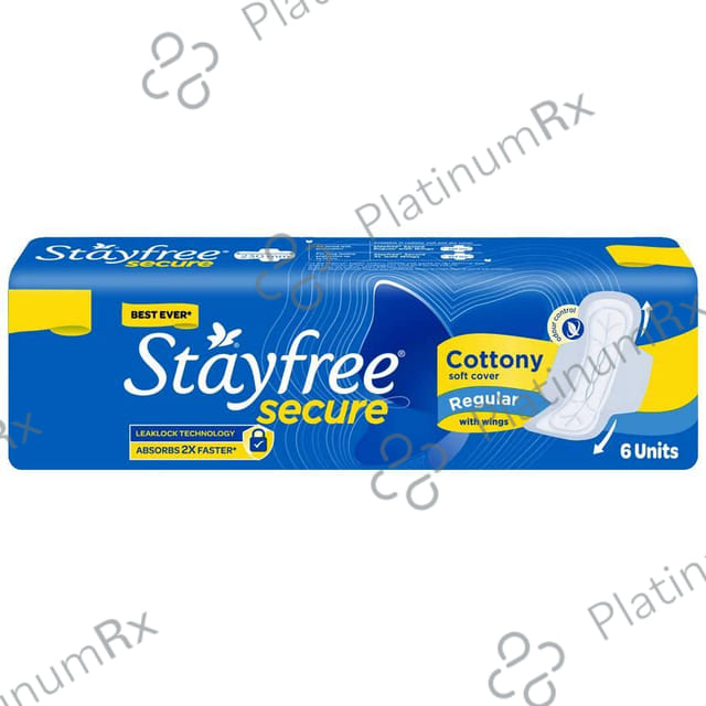 Stayfree Secure Cottony Soft with Wings Pads Regular 6s