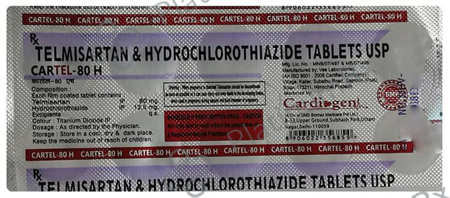 Cartel 80/12.5mg H Tablet 10s