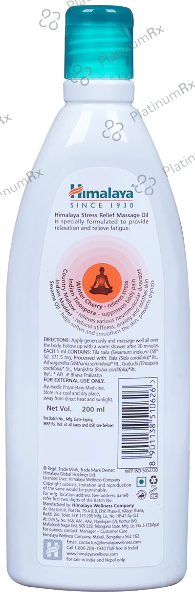 Himalaya Wellness Stress Relief Massage Oil 200ml