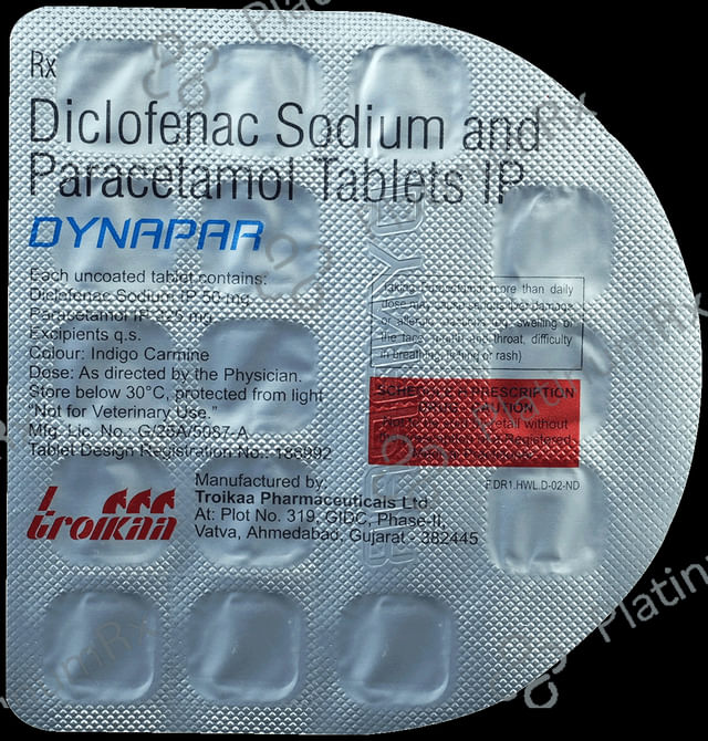 Dynapar 50/325mg Tablet 15s