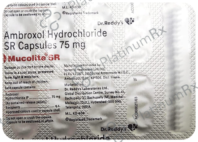 Mucolite 75mg Capsule SR 10s