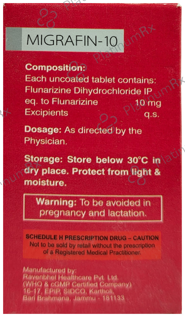 Migrafin 10mg Tablet 10s