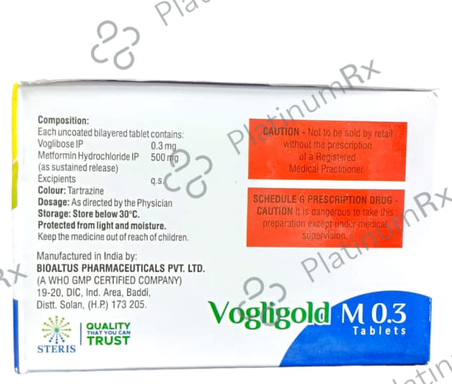 Vogligold M 1000/0.3mg Tablet 10s