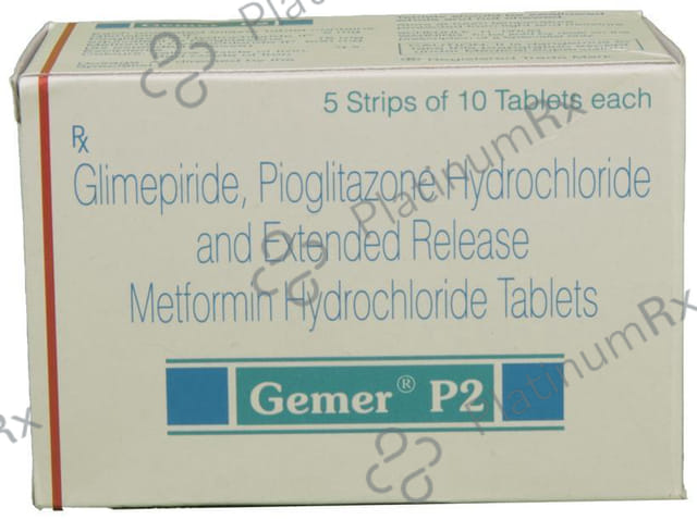 Gemer P 2/500/15mg Tablet ER 10s