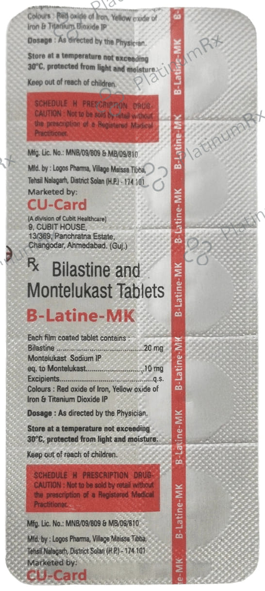 B Latine MK 20mg/10mg Tablet