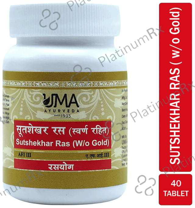 Uma Ayurveda Sutshekhar Ras (W/o Gold) Tablet 40 tablets