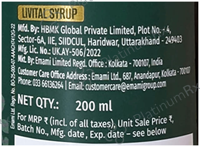 Zandu Livital Syrup