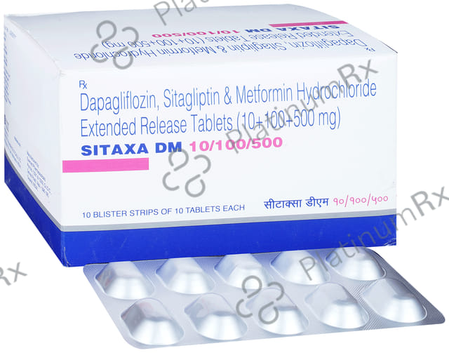 Sitaxa DM 10/500/100mg Tablet ER 10s