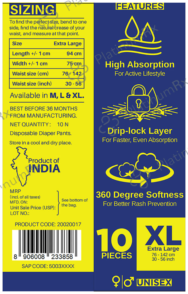 B Fit Adult Diaper Pants XL 10s