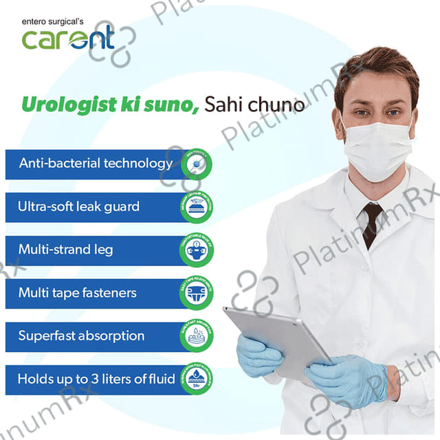 Carent Anti Bacterial Adult Diaper Medium 10s