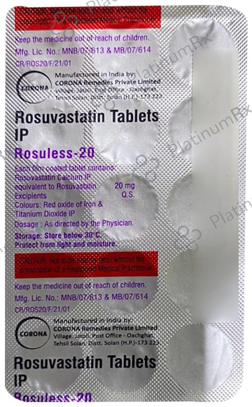 Rosuless 20mg Tablet 15s