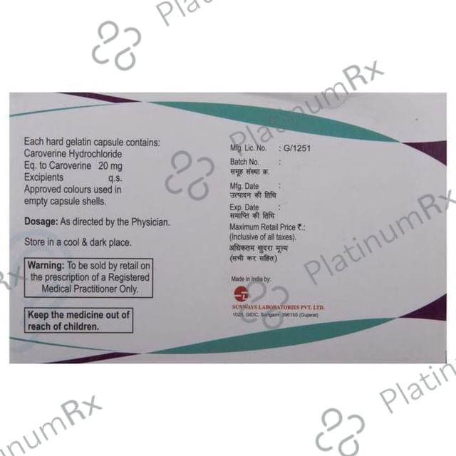 Tinnicar 20mg Capsule 10s