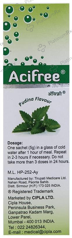 ACI Free Pudina Flavour Sachet 5gm