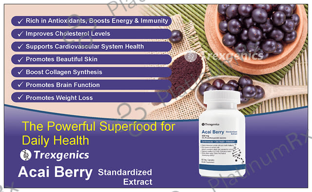 Trexgenics Acai Berry 500mg Veg. Capsules