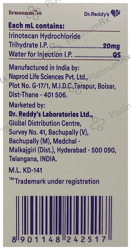 Irnocam 40mg Injection