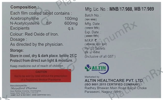 Acb N 100/600mg Tablet 10s