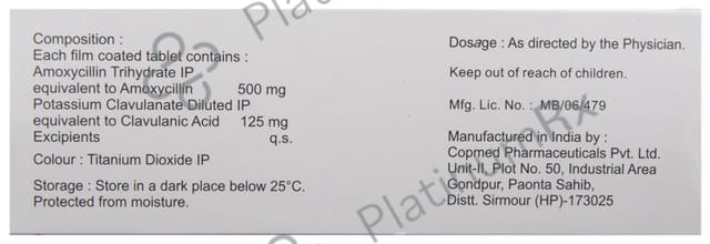Moxiforce CV 500/125mg Tablet 10s