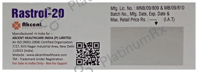 Rastrol 20 Tablet 15 tablets