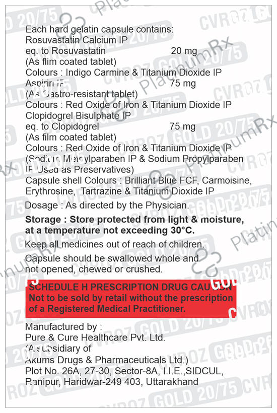 Cvroz-Gold 20/75 Capsule