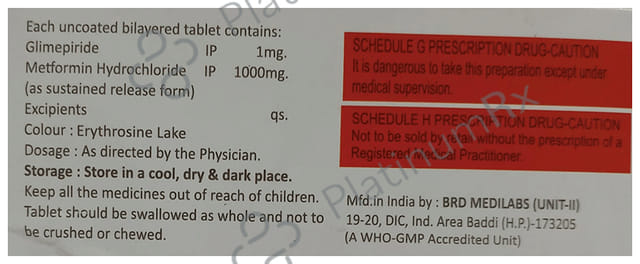 Matce G 1/1000mg Forte Tablet SR 15s