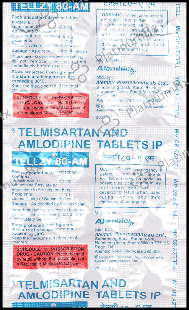 Tellzy 80mg AM Tablet 15s