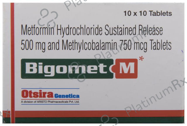Bigomet M 500mg/750mcg Tablet SR 10s