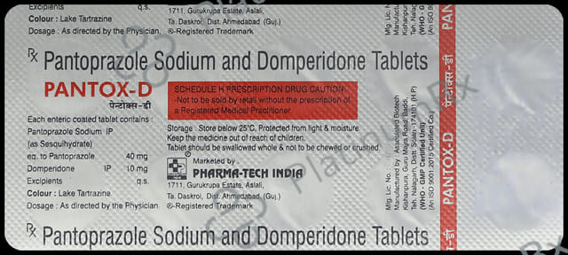 Pantox D 10/40mg Tablet 10s