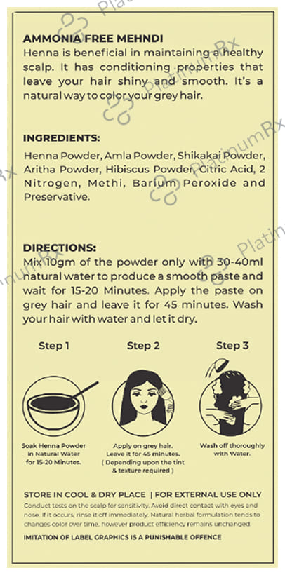 Vagad's Khadi Herbal Mehndi Powder Burgundy