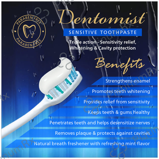 Dentomist Sensitive Toothpaste (100gm Each) 1 Tube