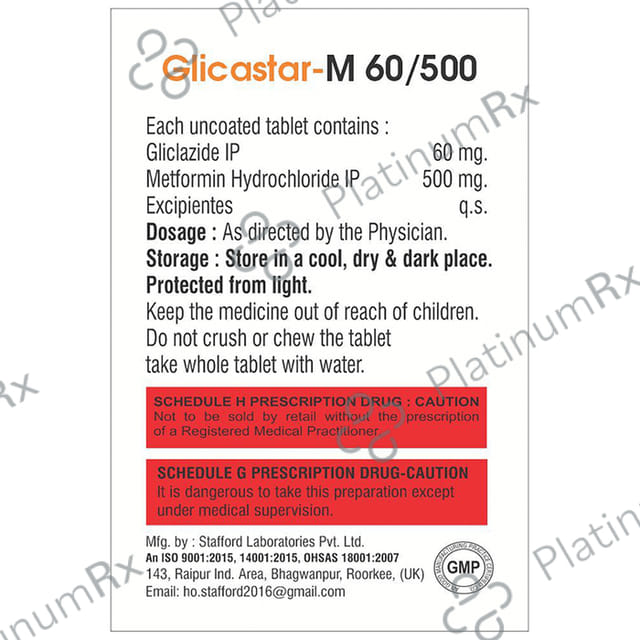 Glicastar-M 60/500 Tablet