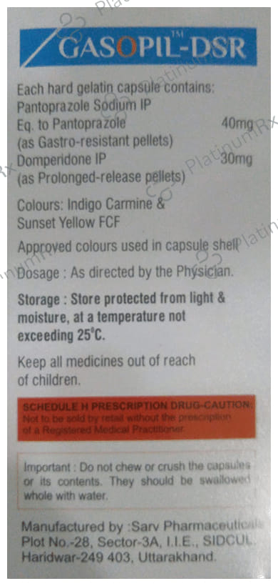 Gasopil DSR 30/40mg Capsule 15s