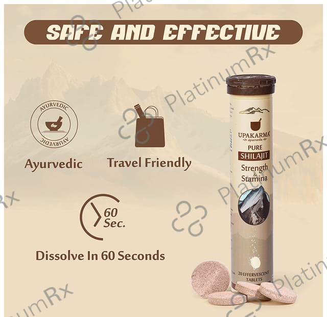 Upakarma Ayurveda Pure Shilajit Effervescent Tablet