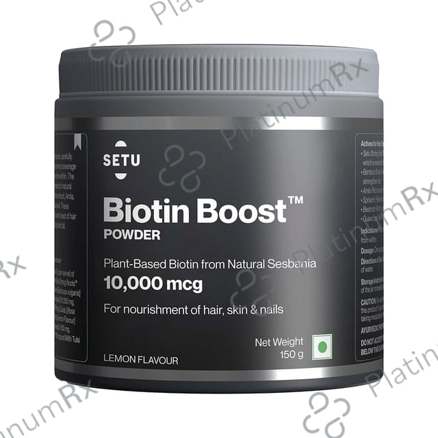Setu Biotin Boost Powder for Hair, Skin & Nails Lemon