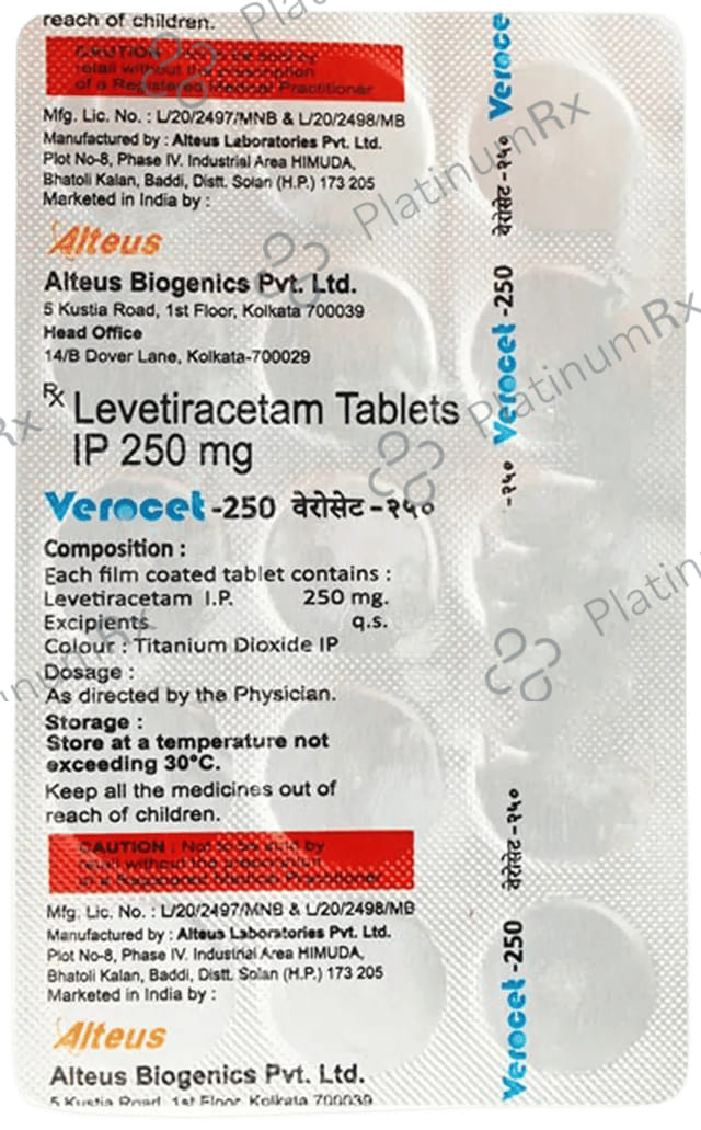 Verocet 250mg Tablet 10s