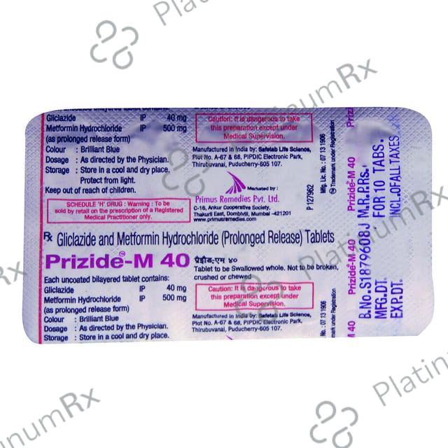 Prizide M 40/500mg Tablet 10s