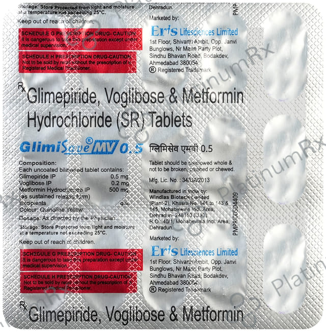 Glimisave MV 0.5/500/0.2mg Tablet SR 15s