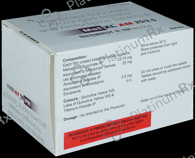 Met XL AM 25/2.5mg Tablet 20s