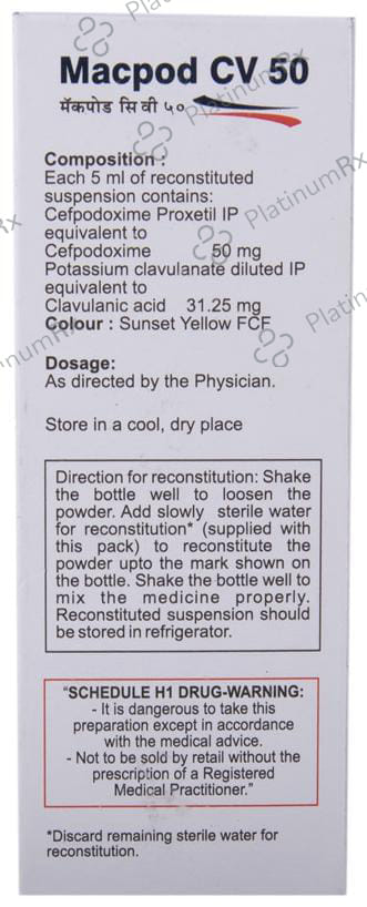 Macpod CV 50 Powder for Oral Suspension