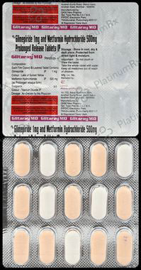 Glitaray M 1/500mg Tablet PR 15s