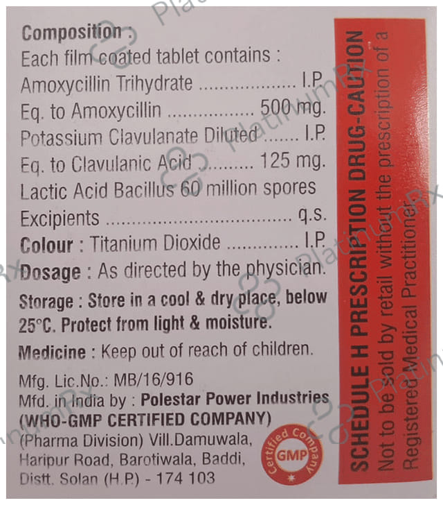 Oligold-CV 625 Tablet