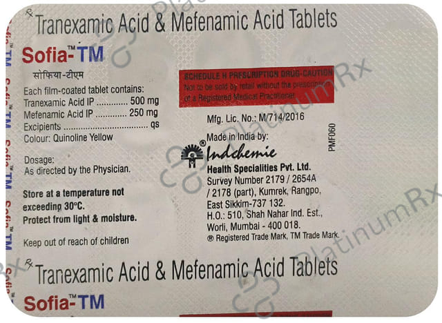 Sofia TM 500mg/250mg Tablet